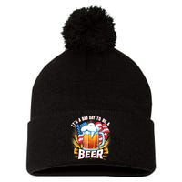 Its A Badday To Be A Beer Vintage Pom Pom 12in Knit Beanie