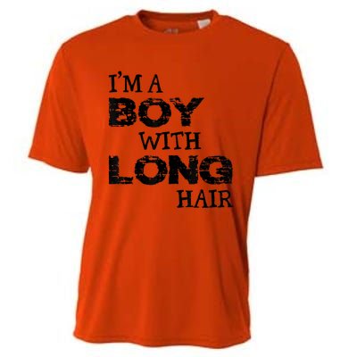 I'm A Boy With Long Hair Funny Cool Long Hair Cooling Performance Crew T-Shirt