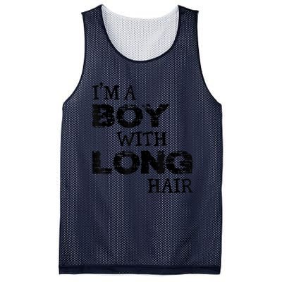 I'm A Boy With Long Hair Funny Cool Long Hair Mesh Reversible Basketball Jersey Tank