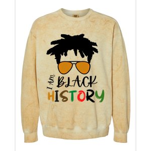 I Am Black History Month African American Sunglasses Gift Colorblast Crewneck Sweatshirt