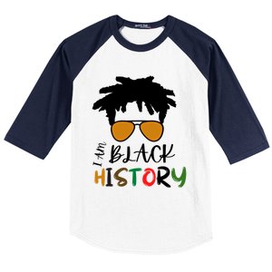 I Am Black History Month African American Sunglasses Gift Baseball Sleeve Shirt