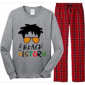 I Am Black History Month African American Sunglasses Gift Long Sleeve Pajama Set