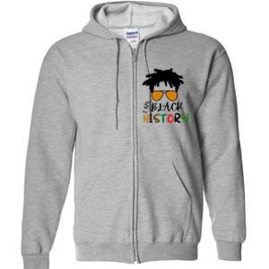 I Am Black History Month African American Sunglasses Gift Full Zip Hoodie