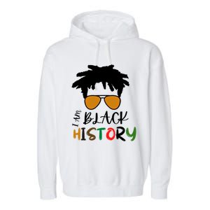 I Am Black History Month African American Sunglasses Gift Garment-Dyed Fleece Hoodie