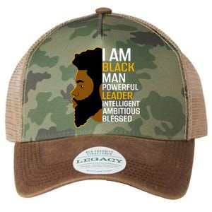 I Am Black Powerful Leader Black King African American Gift Legacy Tie Dye Trucker Hat