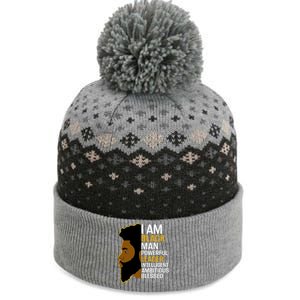 I Am Black Powerful Leader Black King African American Gift The Baniff Cuffed Pom Beanie