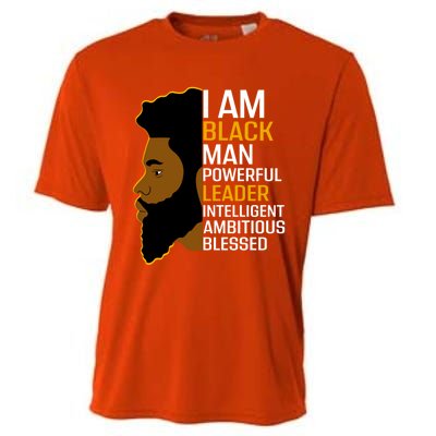 I Am Black Powerful Leader Black King African American Gift Cooling Performance Crew T-Shirt