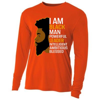 I Am Black Powerful Leader Black King African American Gift Cooling Performance Long Sleeve Crew