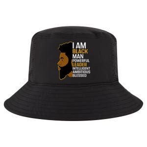 I Am Black Powerful Leader Black King African American Gift Cool Comfort Performance Bucket Hat