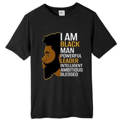 I Am Black Powerful Leader Black King African American Gift Tall Fusion ChromaSoft Performance T-Shirt