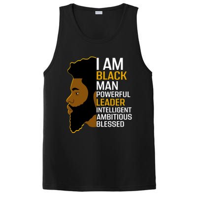 I Am Black Powerful Leader Black King African American Gift PosiCharge Competitor Tank