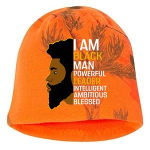 I Am Black Powerful Leader Black King African American Gift Kati - Camo Knit Beanie