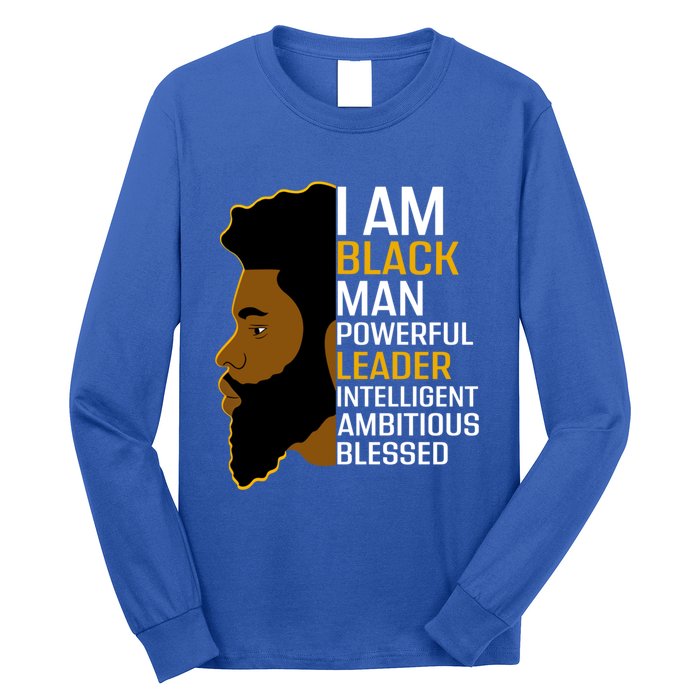 I Am Black Powerful Leader Black King African American Gift Long Sleeve Shirt