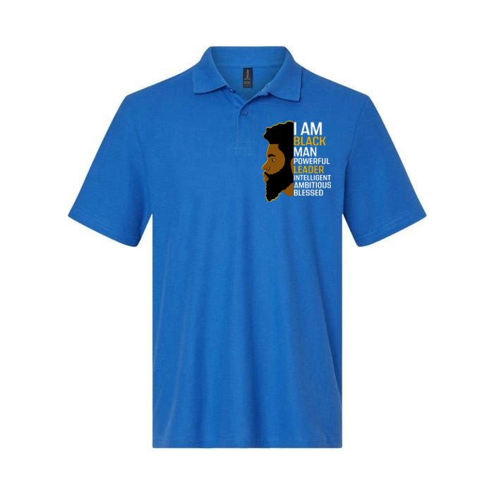 I Am Black Powerful Leader Black King African American Gift Softstyle Adult Sport Polo