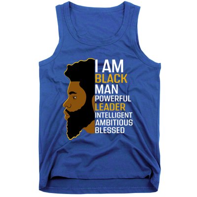 I Am Black Powerful Leader Black King African American Gift Tank Top