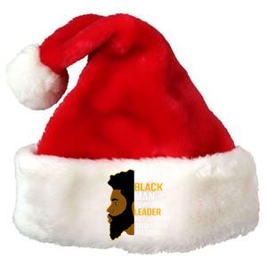 I Am Black Powerful Leader Black King African American Gift Premium Christmas Santa Hat