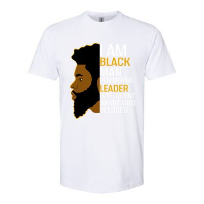 I Am Black Powerful Leader Black King African American Gift Softstyle CVC T-Shirt