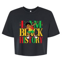 I Am Black History Month African American Bella+Canvas Jersey Crop Tee