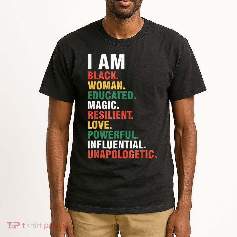 I Am Black womenman Black History Month Educated Black Girl Tall T-Shirt