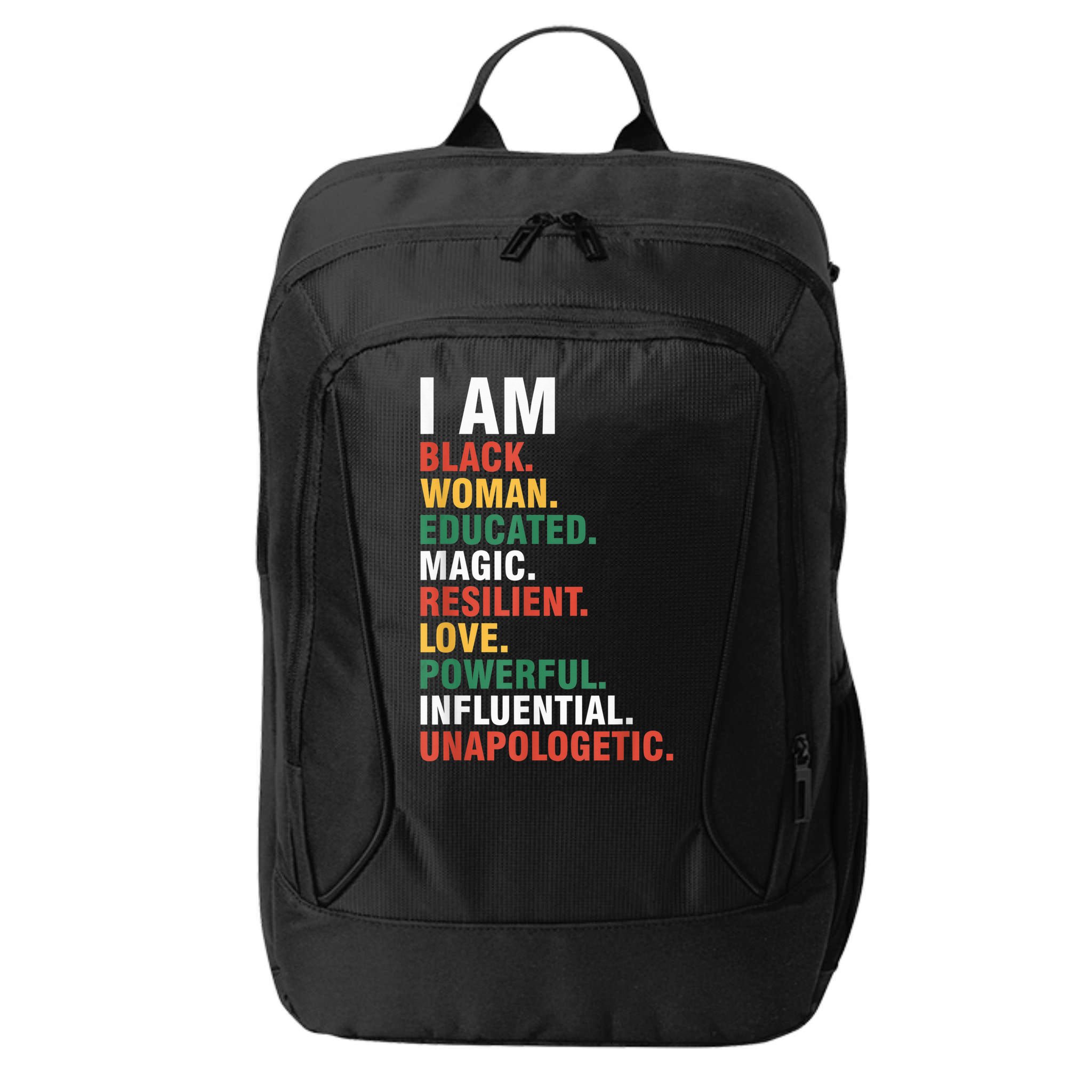 I Am Black womenman Black History Month Educated Black Girl City Backpack