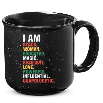 I Am Black womenman Black History Month Educated Black Girl 15oz Campfire Ceramic Mug