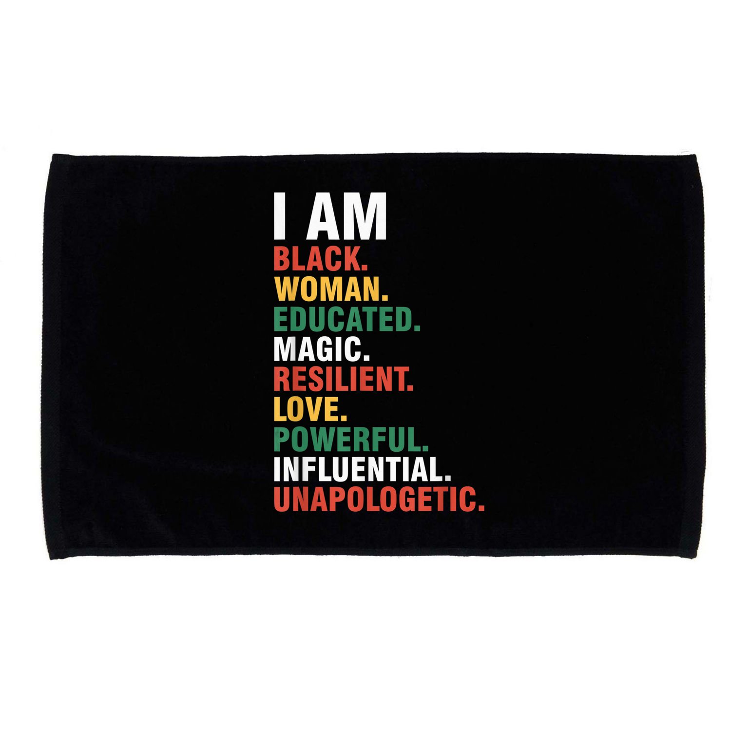 I Am Black womenman Black History Month Educated Black Girl Microfiber Hand Towel