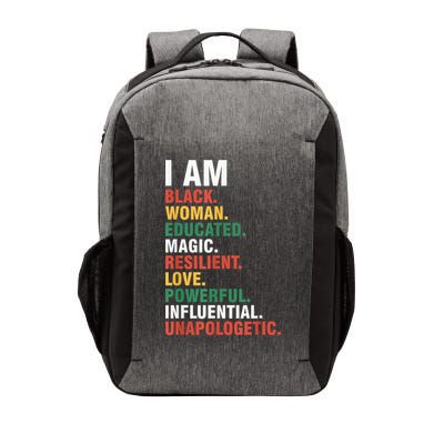 I Am Black womenman Black History Month Educated Black Girl Vector Backpack