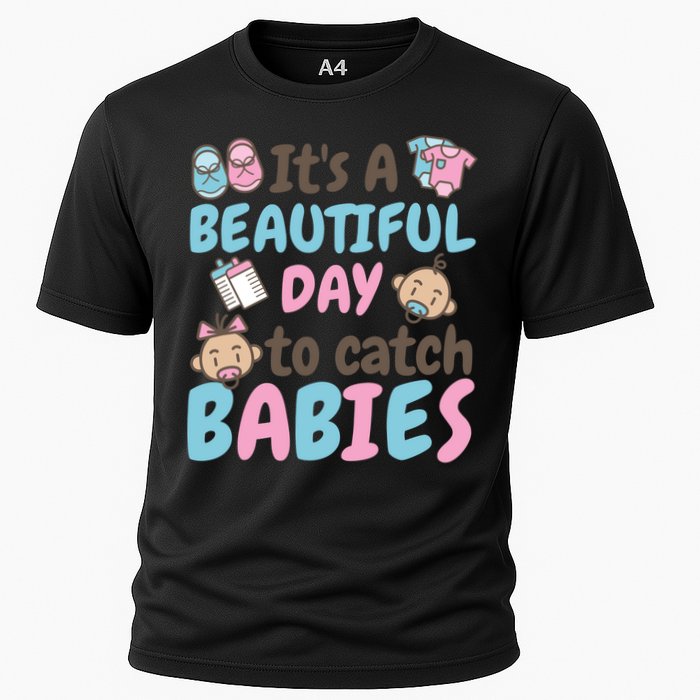 Its A Beautiful Day To Catch Ld Delivery Nurse Cool Gift Cooling Performance Crew T-Shirt
