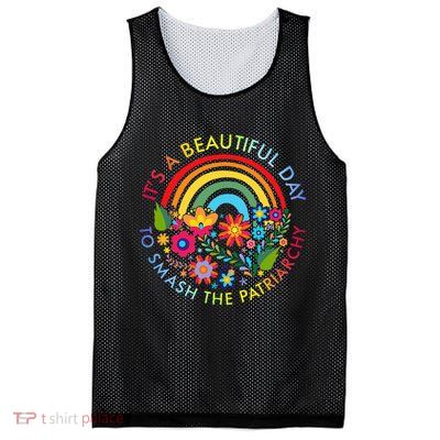 Its A Beautiful Day To Smash The Patriarchy Feminist Mesh Reversible Basketball Jersey Tank