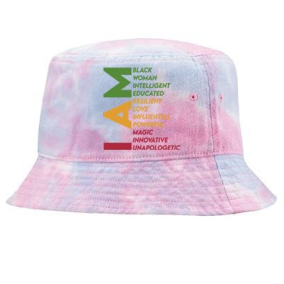 I Am Black Black History Month Educated Black Gift Tie-Dyed Bucket Hat