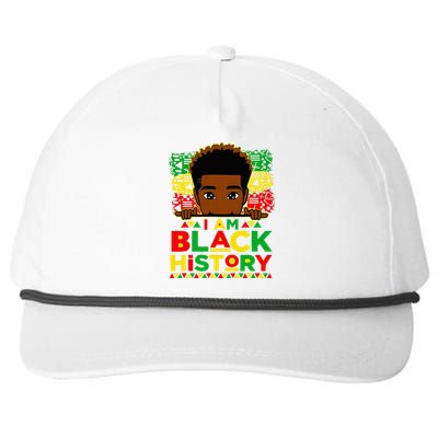 I Am Black History Month African American Snapback Five-Panel Rope Hat