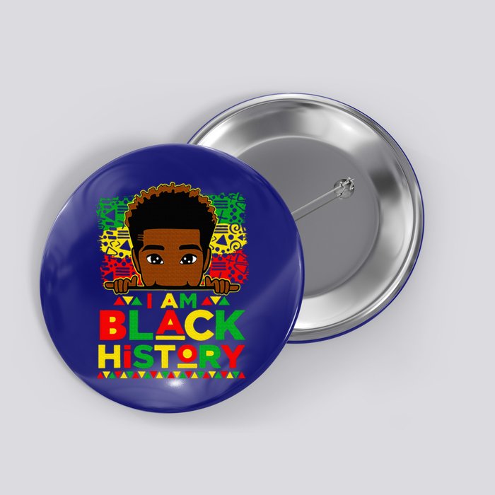 I Am Black History Month African American Button