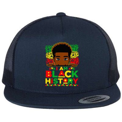 I Am Black History Month African American Flat Bill Trucker Hat