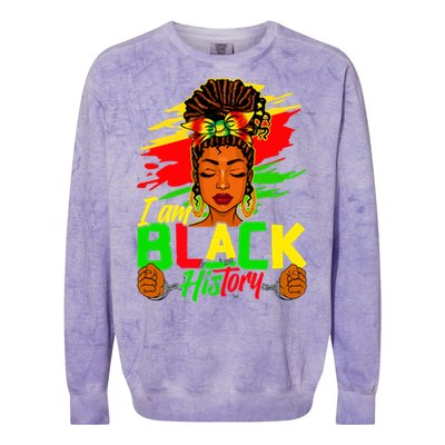 I Am Black History Month African American Juneteenth Gift Colorblast Crewneck Sweatshirt