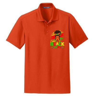 I Am Black History Month African American Juneteenth Gift Dry Zone Grid Polo