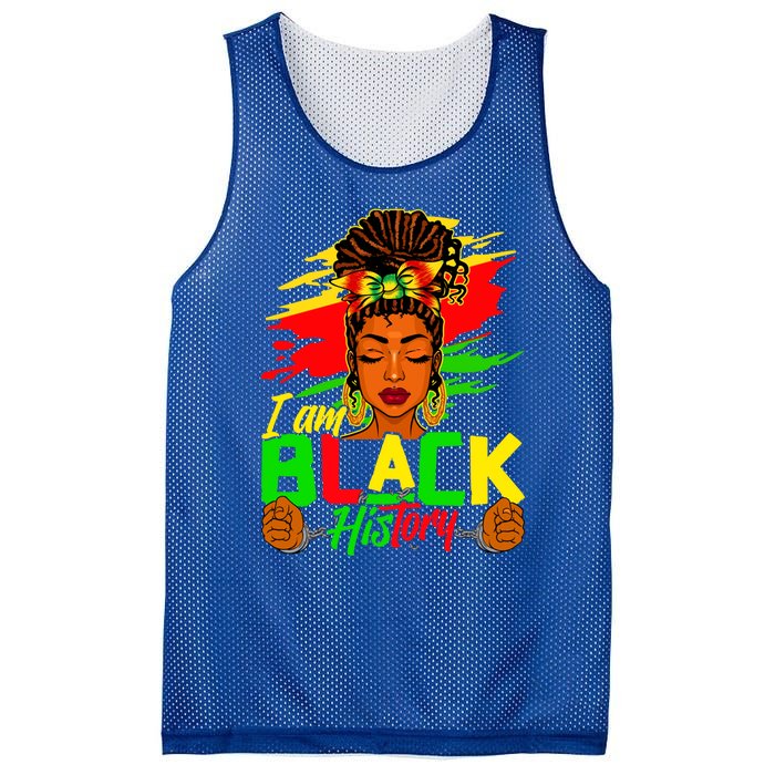 I Am Black History Month African American Juneteenth Gift Mesh Reversible Basketball Jersey Tank