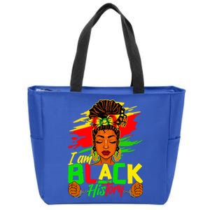 I Am Black History Month African American Juneteenth Gift Zip Tote Bag