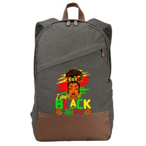 I Am Black History Month African American Juneteenth Gift Cotton Canvas Backpack