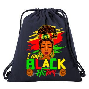 I Am Black History Month African American Juneteenth Gift Drawstring Bag