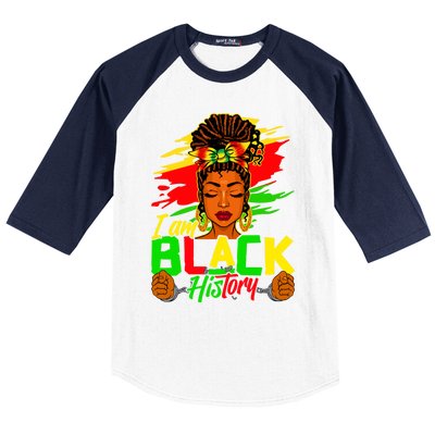 I Am Black History Month African American Juneteenth Gift Baseball Sleeve Shirt