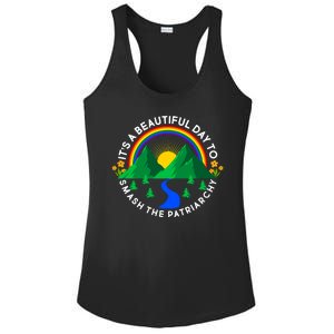 It's A Beautiful Day To Smash The Patriarchy Ladies PosiCharge Competitor Racerback Tank