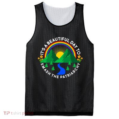 It's A Beautiful Day To Smash The Patriarchy Mesh Reversible Basketball Jersey Tank