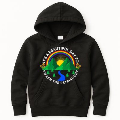 It's A Beautiful Day To Smash The Patriarchy Kids Hoodie