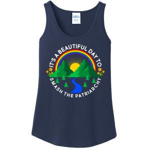 It's A Beautiful Day To Smash The Patriarchy Ladies Essential Tank