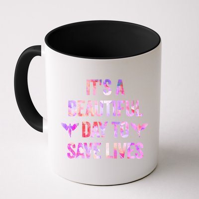 Its A Beautiful Day To Save Lives Nurse And Doctor Cool Gift Mug