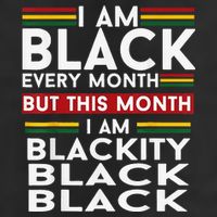 I Am Black Every Month Juneteenth Blackity Golf Towel
