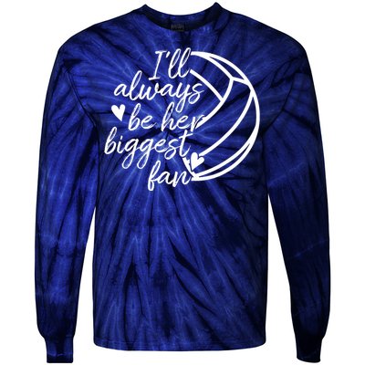 I'll Always Be Her Biggest Fan Volleyball Tie-Dye Long Sleeve Shirt