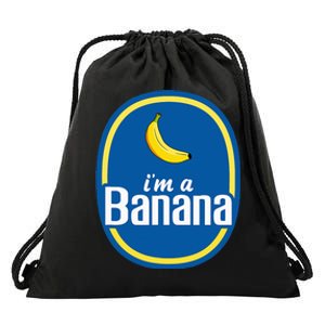 I'm A Banana Costume Halloween Fruit Sticker Yellow Funny Drawstring Bag