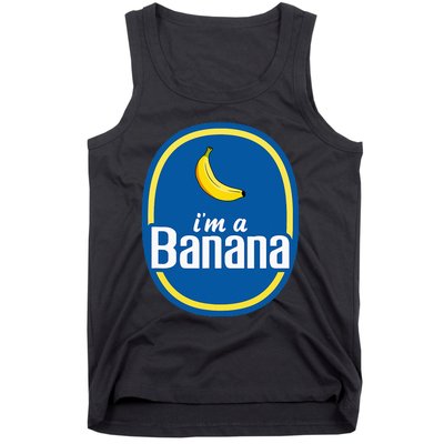 I'm A Banana Costume Halloween Fruit Sticker Yellow Funny Tank Top