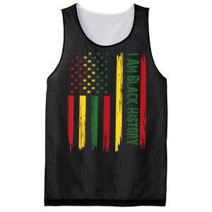 I Am Black History African American Flag Mesh Reversible Basketball Jersey Tank